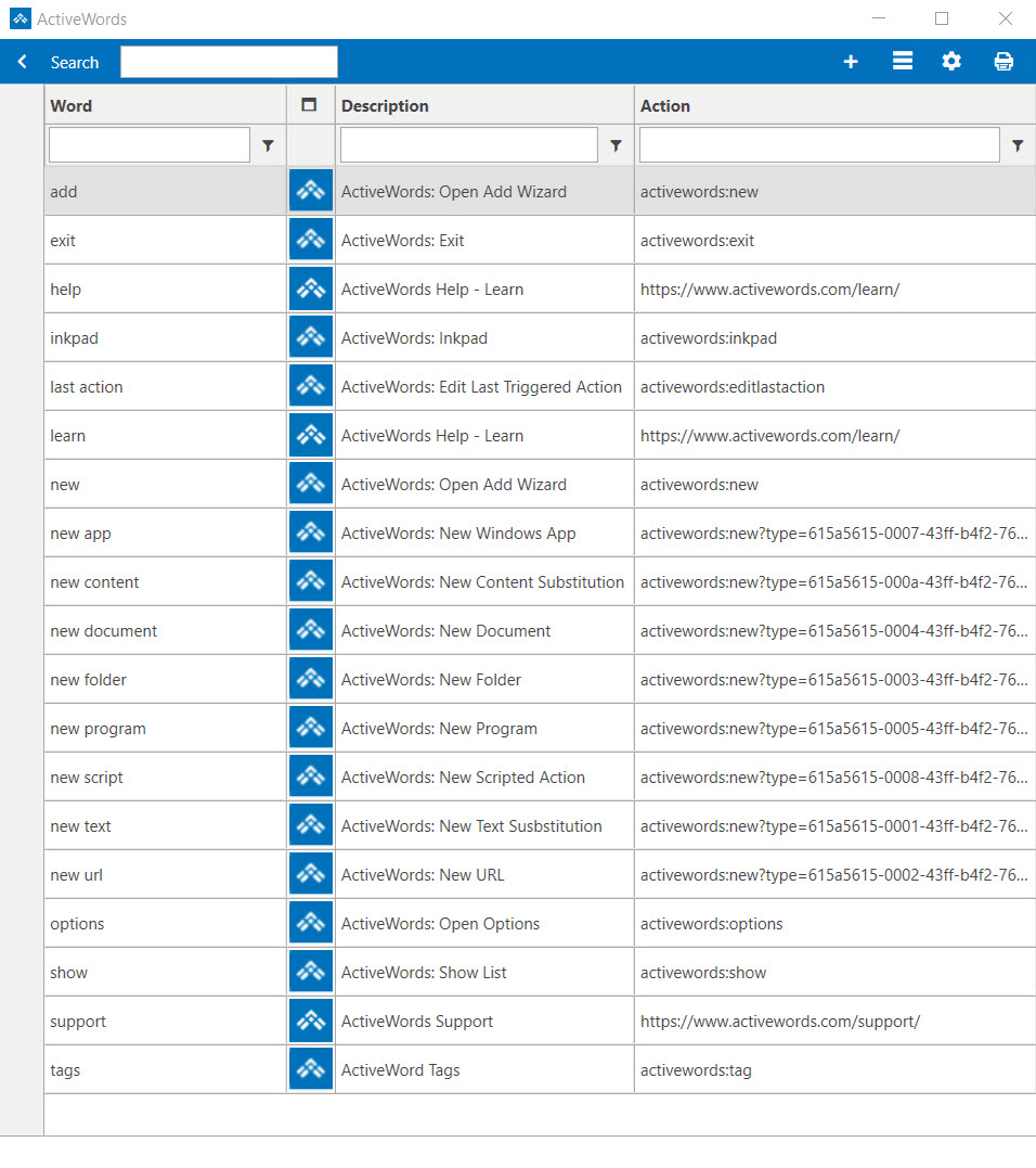 Support and Learn – ActiveWords